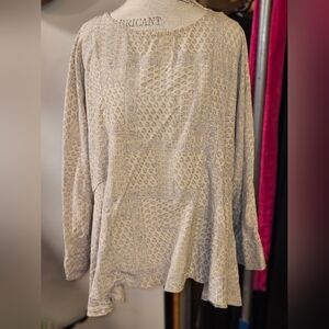 Champs Light Beige Patterned Women's Blouse